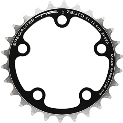 Afbeelding van TA Specialites Zelito Inner Triple 74 delige 5 Arm 8/9/10 Speed Ketting, Zwart, 30T