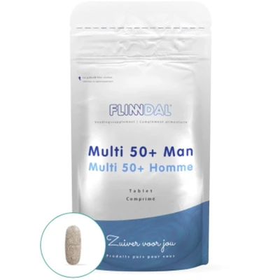 Afbeelding van Multi 50+ Man 30 Tabletten Multivitamine voor mannen van 50 tot 70 jaar Flinndal