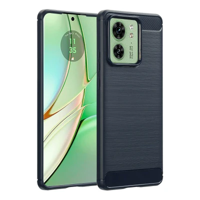 Afbeelding van Motorola Edge 40 Hoesje Siliconen en TPU (zacht) imoshion Softcase/Backcover Donkerblauw Telefoonhoesje