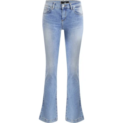 Afbeelding van LTB Fallon Ennio Wash Jeans Loose Fit Flared Jeans, Dames, Maat: 31x34, Light blue
