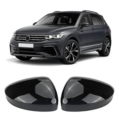 Afbeelding van 1 paar autospiegelkappen, buitenspiegel, vervanging voor VW Tiguan MK2 2017 2020, buitenspiegelkap, zijspiegelafdekking, glanzende buitenspiegelafdekkingen