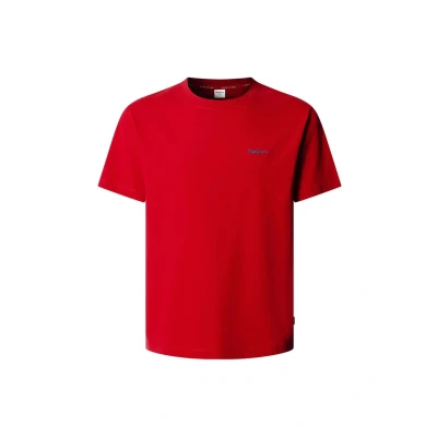 Afbeelding van Pepe Jeans Contrast Connor Tshirt basic, Heren, Maat: Large, Rugby red