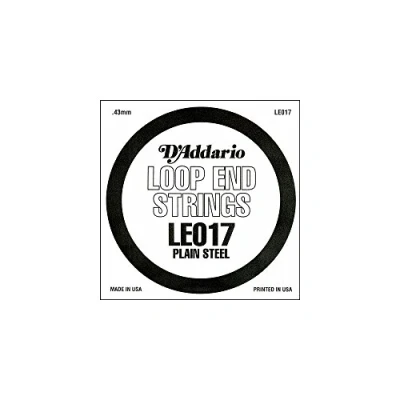 Afbeelding van D&#039;Addario LE017 Plain Steel snaren met Loop end 0,04 cm (,017 inch) enkele snaar