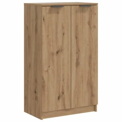 Afbeelding van vidaXL Schoenenkast 59x35x100,5 cm bewerkt hout artisanaal eikenkleur