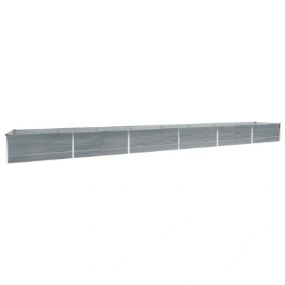 Afbeelding van Plantenbak verhoogd 600x80x45 cm gegalvaniseerd staal grijs