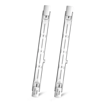 Afbeelding van CucuGo Pak van 2 R7s Halogeenlamp 118mm 500W T3 J118 Dubbelzijdige Lineaire Schijnwerper Dimbaar Warm Wit 2800K, 11000LM Spotlight voor Werklampen, Straatverlichting, Beveiliging, Landschap