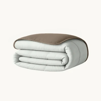 Afbeelding van Dekbed zonder Overtrek Sun kissed Taupe/Fog Grey 2 in 1 Bed a Bag Persoons 200x200