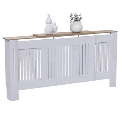 Afbeelding van Vida Designs Arlington radiatorafdekkingen (wit, verstelbaar) entree, woonkamer, huismeubilair