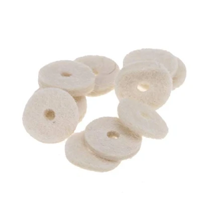 Afbeelding van Musiclily Basic Gitaar Strap Button Felt Washers Bekkenviltjes, Wit (20 Stuks)
