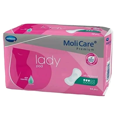 Afbeelding van MoliCare Premium lady pad, incontinentie inlegger voor vrouwen met urineverlies, aloë vera, 3 drops, 12x14 stuks