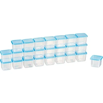 Afbeelding van MiraHome Set van 24 mini vriesdozen, 0,03 l, rechthoekig, 3,5 x 3,3 cm