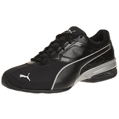 Afbeelding van Puma Tazon 6 FM Trainingsschoen, Heren, Maat: 40.5, black/puma silver Imitatieleer/ textiel