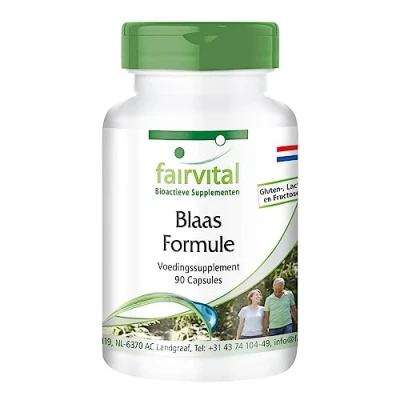 Afbeelding van Fairvital Blaas (urineblaas) capsules met pompoenzaad, guldenroede, sumak, sint janskruid en vitamine E HOOG GEDOSEERD &amp; VEGAN voedingssupplement 90