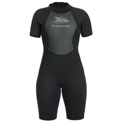 Afbeelding van Trespass Vrouwen Duik Korte Neopreen Wetsuit Met Ritssluiting, Zwart, L UK