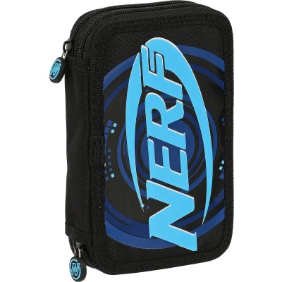 Afbeelding van Schooletui met Accessoires Nerf Boost Zwart (12.5 x 19.5 4 cm) (28 pcs)