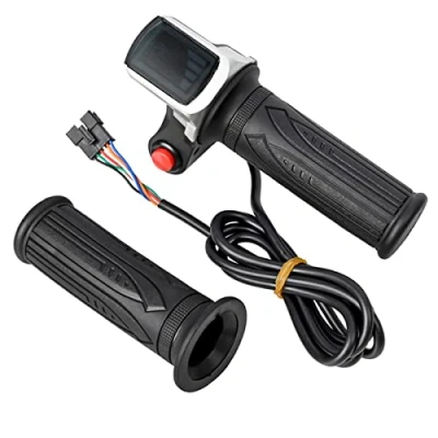 Afbeelding van Orimommth Universele Elektrische Fiets Gashendel Met Lcd Display Handvat Gasklep Voor 36V Twist Scooter E Bike Onderdelen