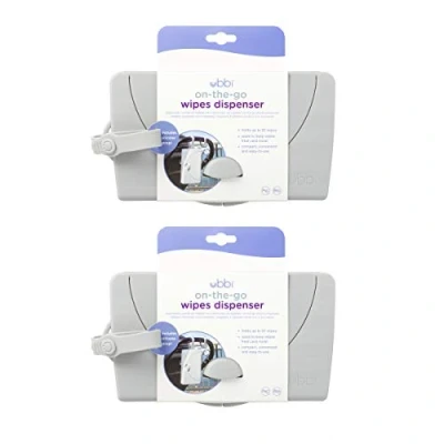 Afbeelding van Ubbi On The Go Grijze Veeg Houder Baby Geschenken, Set van 2