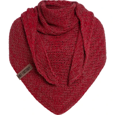 Afbeelding van Knit Factory Sally Halsdoek, Dames, Maat: One Size, Bordeaux stone red