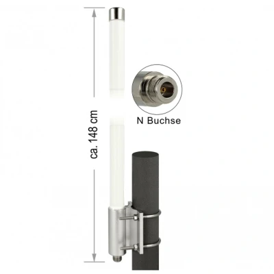 Afbeelding van Delock LoRa 868 MHz antenne N aansluiting 8 dBi 147,4 cm omnidirectio