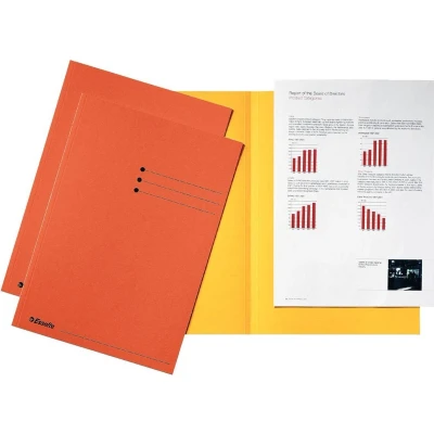 Afbeelding van Esselte dossiermap oranje, karton van 180 g/m², pak 100 stuks