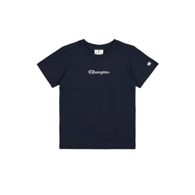 Afbeelding van Champion Graphic Crewneck WITH Large LOGO Tshirt print voor kinderen, Maat: 102/107, Navy