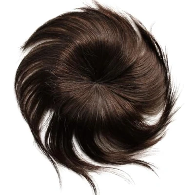 Afbeelding van CAISHA 100% ECHT Haar Pony Menselijk Haarstukje Haarverdikking Haarverlenging Donkerbruin Mix H313i