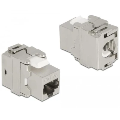 Afbeelding van Delock Keystone Modul RJ45 Buchse zu LSA Cat.6A 180 werkzeugfrei Metal