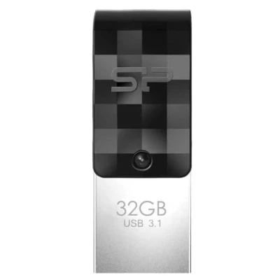 Afbeelding van Silicon Power C31 Dual USB A / C stick 32GB Zwart