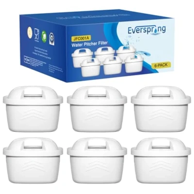 Afbeelding van everspring TÜV SÜD gecertificeerde waterfilter, vervanging voor Brita Maxtra+, Maxtra Plus, Mavea, Anna Duomax, 6 stuks