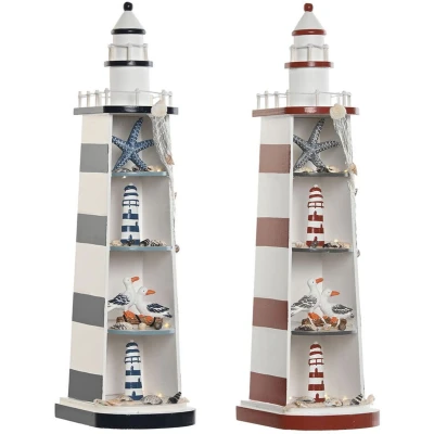 Afbeelding van Decoratieve figuren Home ESPRIT Blauw Rood Koplamp 14 x 16 52 cm (2 Stuks)
