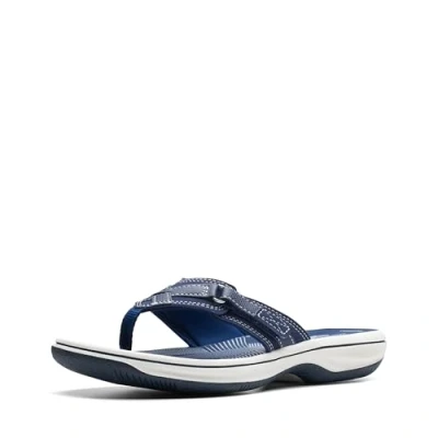 Afbeelding van Clarks Breeze Sea dames Teenslipper Teenslipper, New Navy Synthetisch , 39 EU