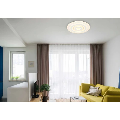 Afbeelding van Globo Alois LED plafondlamp, wit, Ø 49 cm, metaal/acryl