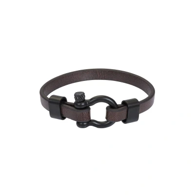 Afbeelding van iXXXi Men Leren Heren armband Mick Zwart 21cm
