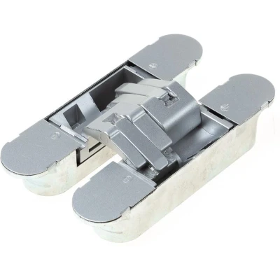 Afbeelding van Onzichtbaar scharnier, 3D, type Hide 160 120, afmeting 160x32mm, glans nikkel, brandwerend 120 minuten