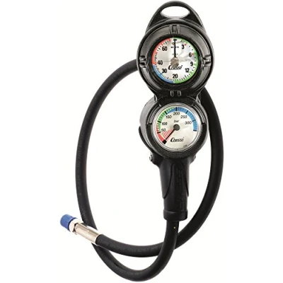 Afbeelding van Cressi Console Pd2 Pressure+Depth Gauge M/Bar Duikconsole 2 instrumenten, manometer BAR + MT dieptemeter