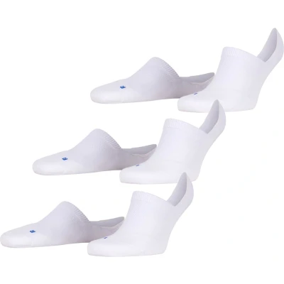 Afbeelding van FALKE Cool Kick 3 Pack anatomische pluche zool functioneel garen multipack footies unisex wit Maat 37 38