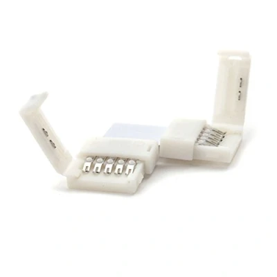 Afbeelding van RGBW 10 mm connector (kruis, L en T) hoekconnector RGB+W adapter clipconnector (L (hoekverbinding)