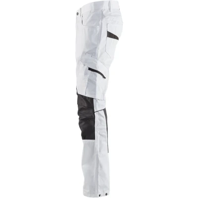 Afbeelding van Blaklader Schilderswerkbroek met stretch 1095 1330 Wit/Donkergrijs