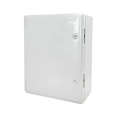 Afbeelding van ELS Elektrotechnika Schakelkast, industriële behuizing, IP65, verzinkte montageplaat, vergrendeling deur met afdichting rondom, wandbehuizing, lege ABS kunststof, kast, 420 x 520 190