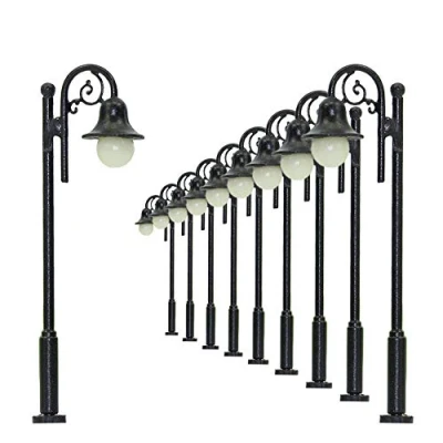 Afbeelding van Evemodel LYM38 10 STK. LED lampen 50 mm spoor N / TT verlichting straatlampen NIEUW