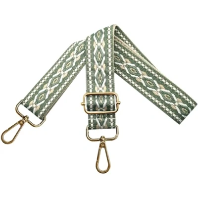 Afbeelding van Verstelbare schouderriem voor dames, draagriem, tassenriem om te wisselen, tasriem breed 3,8 cm met gouden karabijnhaak, schoudertas, handtassen, lichtgroen, N39