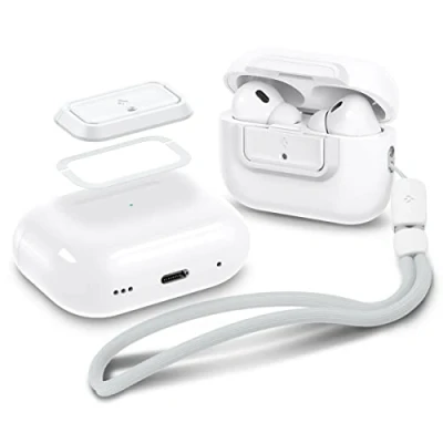 Afbeelding van Spigen Lock Fit M Compatibel met AirPods Pro 2 (2023/2022) / (2019) Vergrendelingsmodule polsband Wit