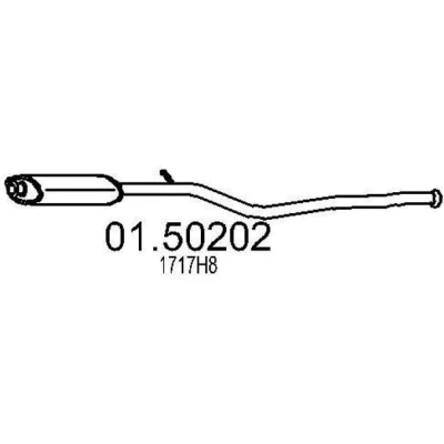 Afbeelding van MTS 01.50202 Middendemper 1830mm PEUGEOT: 206 CC (2D) 1.6 16V 2000 2007