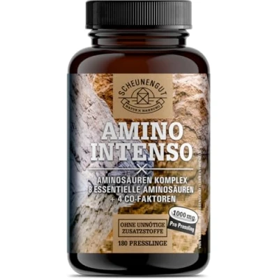 Afbeelding van AMINO INTENSO® aminozuren complex hoge dosis belangrijk: in het laboratorium geteste capsules met 12 EAA patroon 6000 mg dagelijkse 180 stuks DE