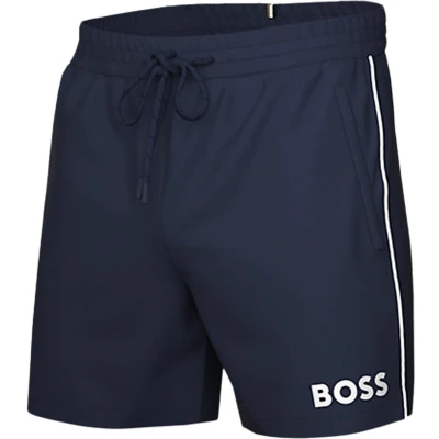Afbeelding van Hugo Boss Heren Broek normale fit donkerblauw effen