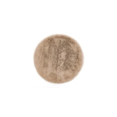 Afbeelding van LUXOR living Coste Zitkussen van kunstbont, stoelkussen als decoratie, woonkamer of stoelkussen, gezellig zitkussen, stoel, sierkussen, 40 x cm, rond, taupe, set 4