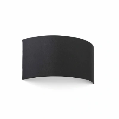 Afbeelding van Faro Lighting Katoenzwart ronde wandlicht 375x 200x 115, E27