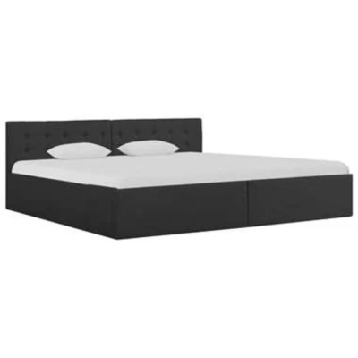 Afbeelding van VIDAXL Bedframe met hydraulische opslag stof donkergrijs 180x200 cm