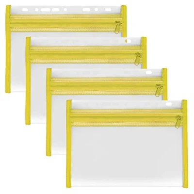 Afbeelding van VELOFLEX A435001 Documententas met ritssluiting, 4 stuks, DIN A5, archiveerbaar, geel, VELOBAG XXS, ritsvak