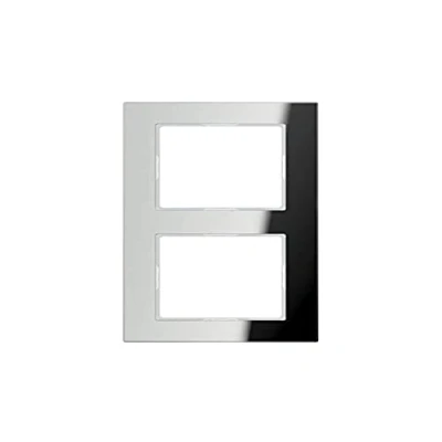 Afbeelding van Jung a creation 2 voudig afdekraam glanzend horizontaal verticaal 84x155mm ip20 zilver ral7001 ac582glsi
